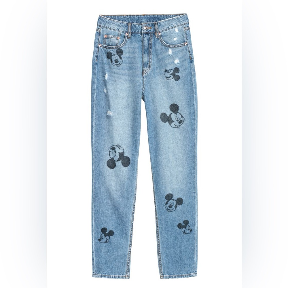 Divided H&M Mickey Mouse Jeans high rise 8 6 4